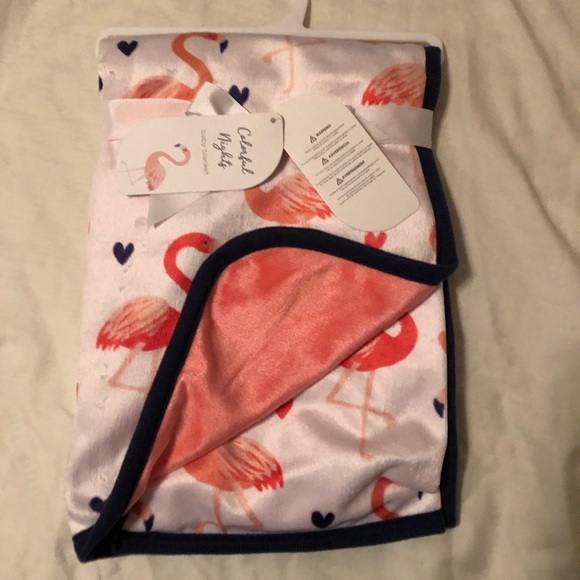 pink flamingo baby blanket
